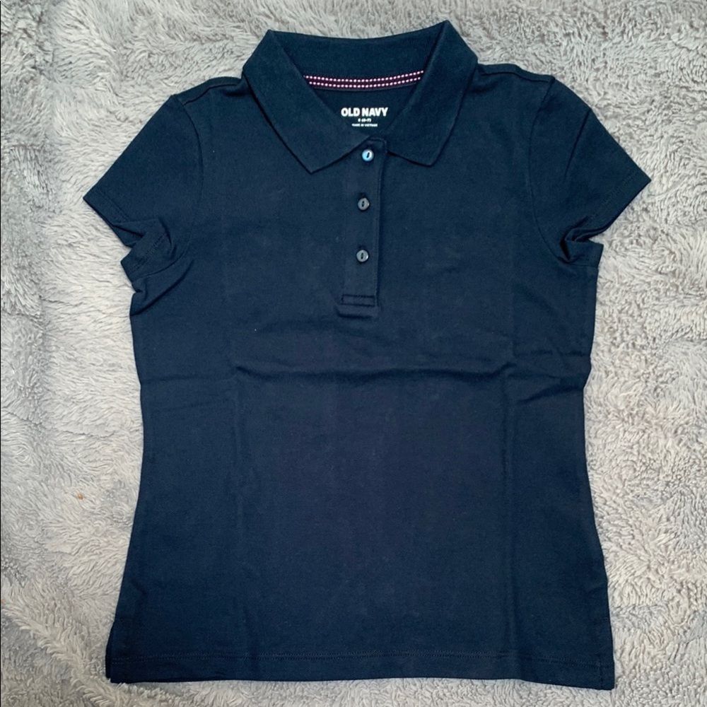 NWT Old Navy uniform navy blue short-sleeved polo